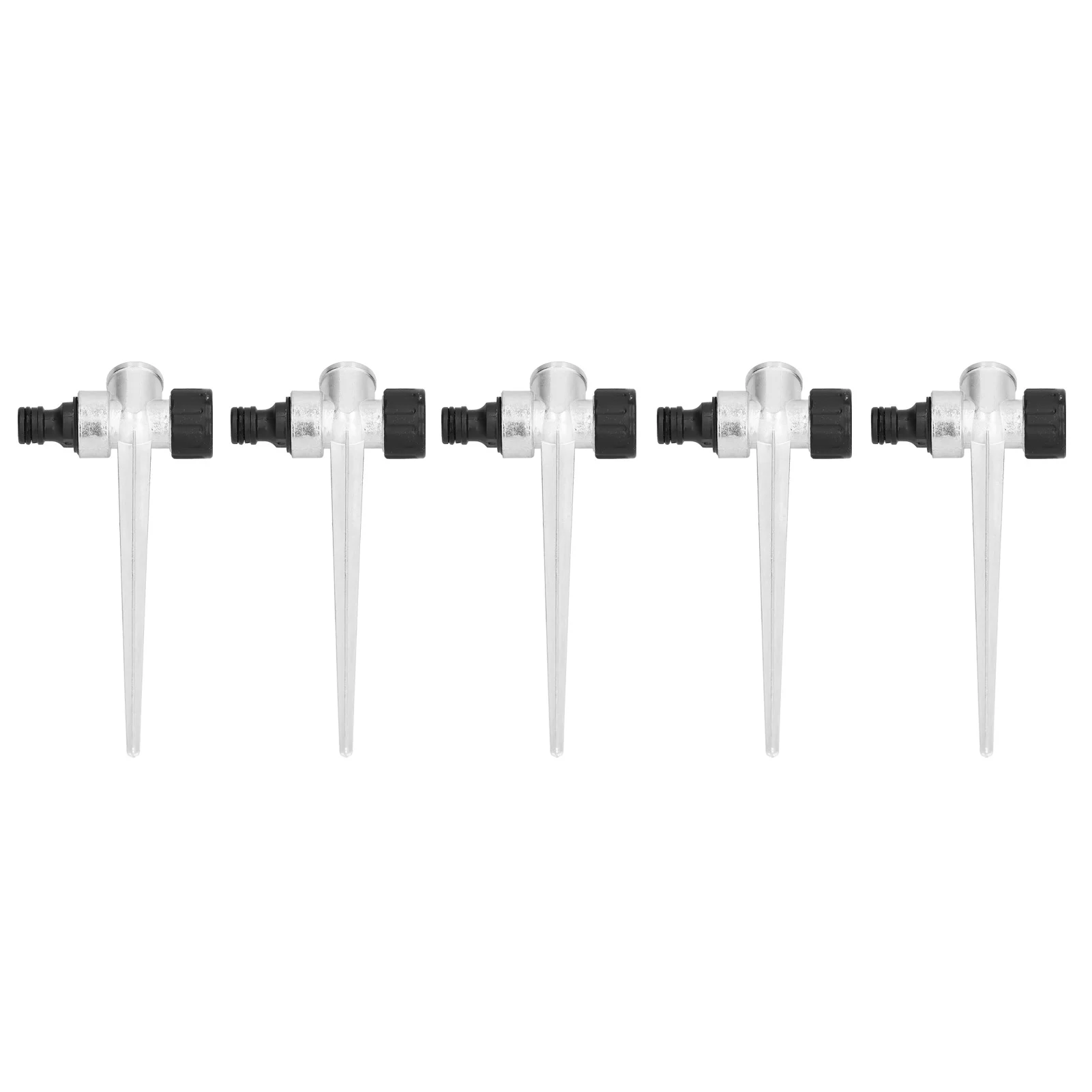 Nimomo 5PCS Lawn Sprinkler Spike Multipurpose Lawn Sprinkler Spike 1/2inch Female Thread Side External Thread Interface Metal Lawn Watering Sprinkler Connector