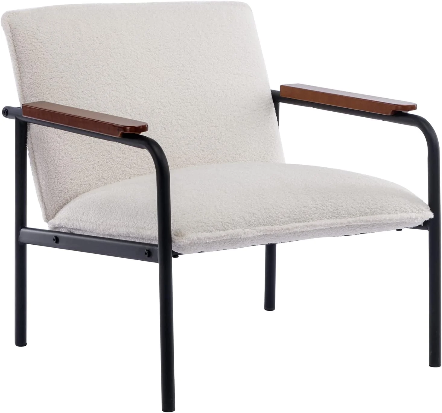 TJCGDTY Rocking Chair  Mid Century Upholstered Glider Rocker Armchair with Metal Base PU Leather Nursery Glider Chair with Wooden Grips  Room Bedroom  Brown