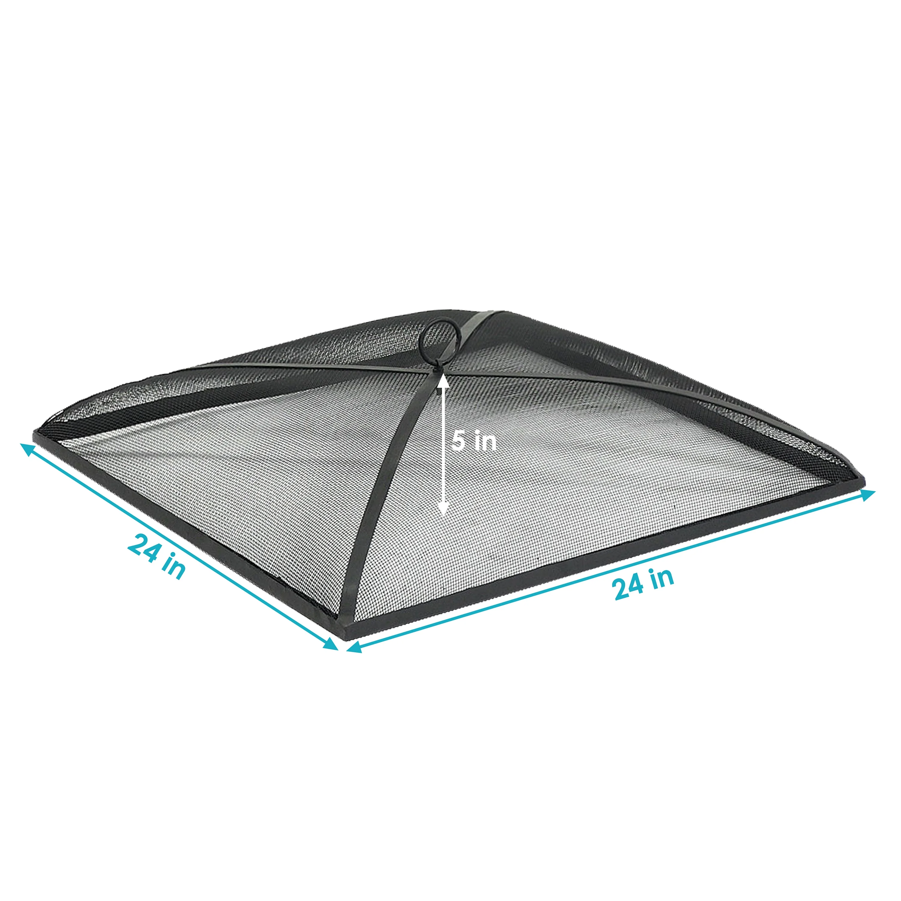 Sunnydaze Heavy-Duty Steel Square Fire Pit Spark Screen - 24