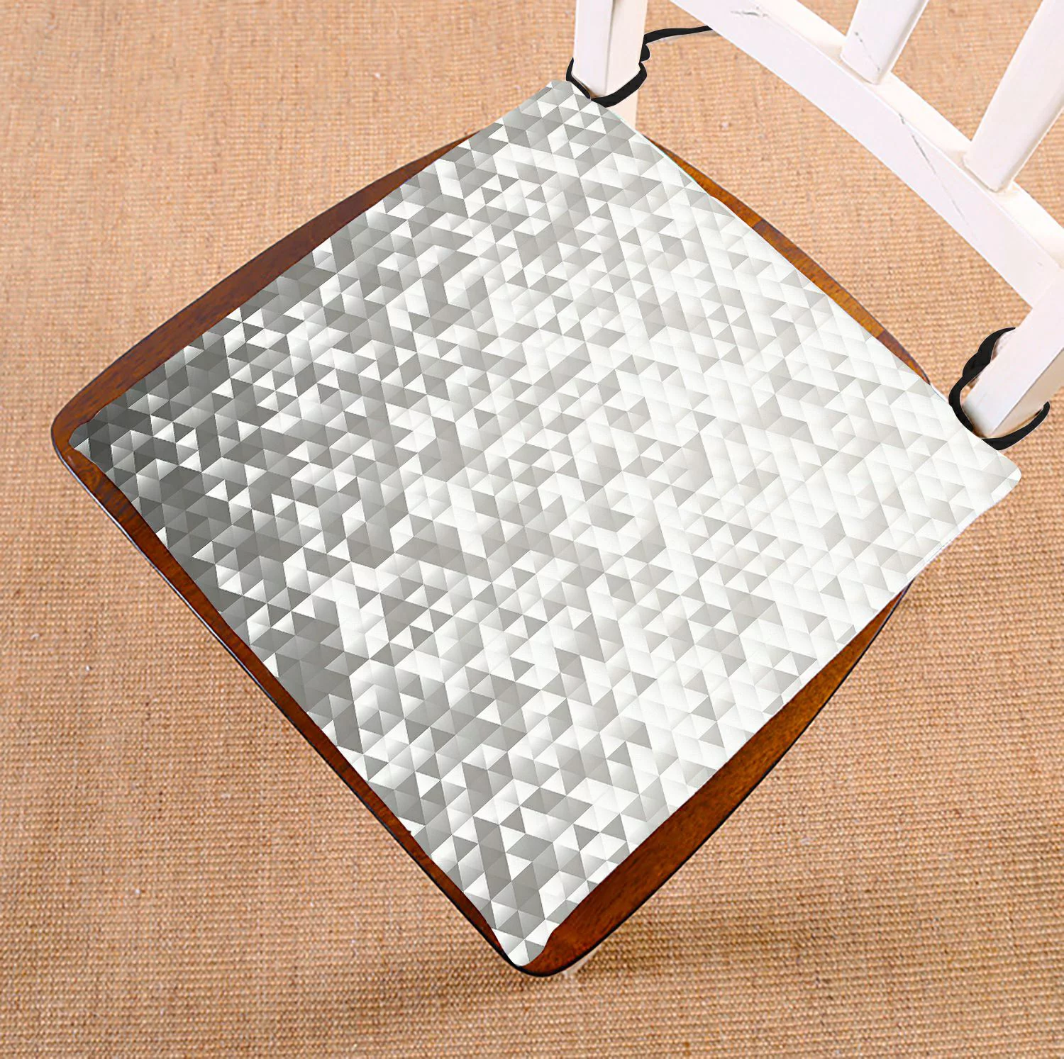 ABPHQTO Silver Gray Blinking Glitter Glittering Sequins Mosaic Chair Pad Seat Cushion Chair Cushion Floor Cushion Two Sides Printing 16x16 Inch