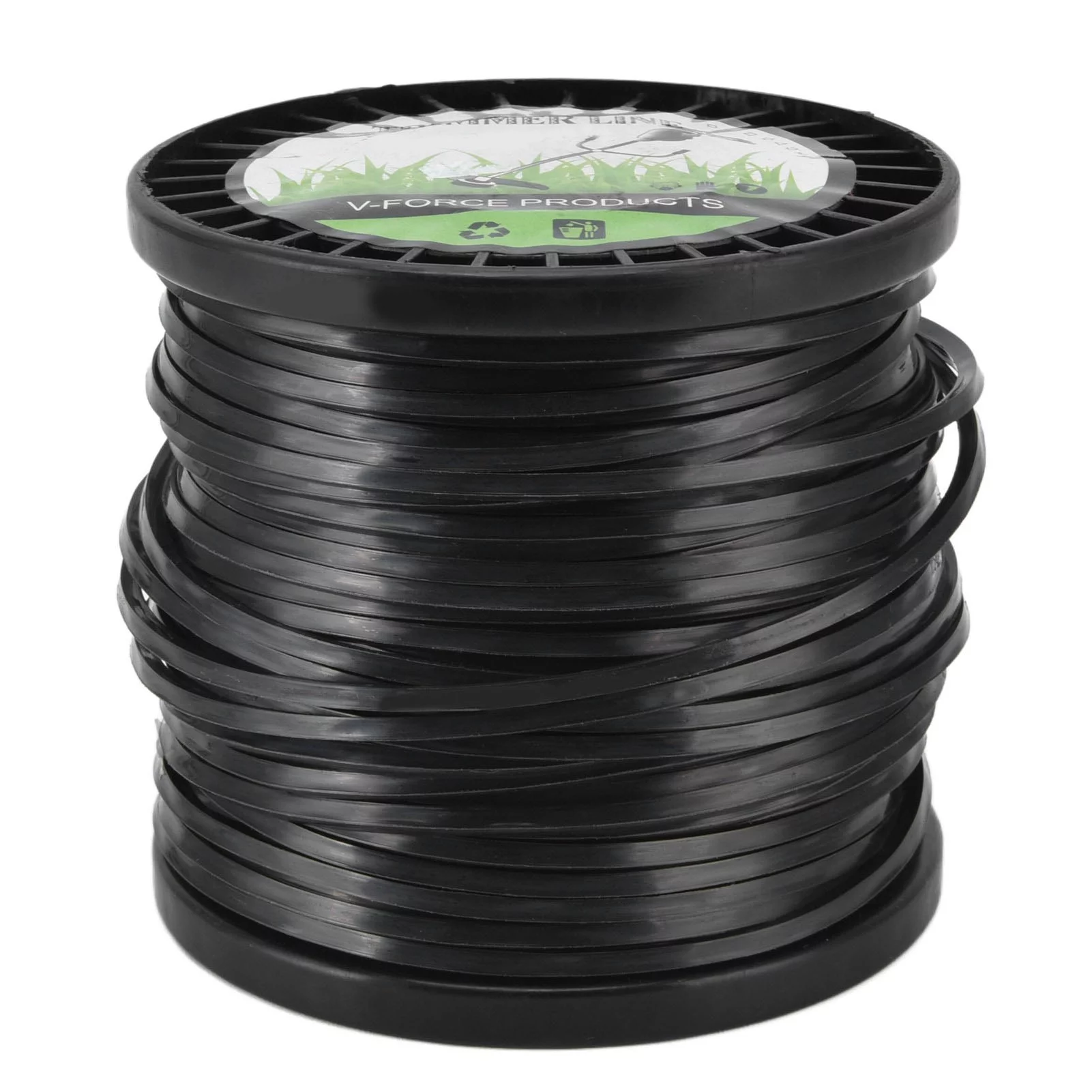 Uadme Round String Trimmer Line for 3.3mm Black High Cutting Efficiency Trimmer Line for Most Lawn Mowers Farm Professional Nylon(50m)