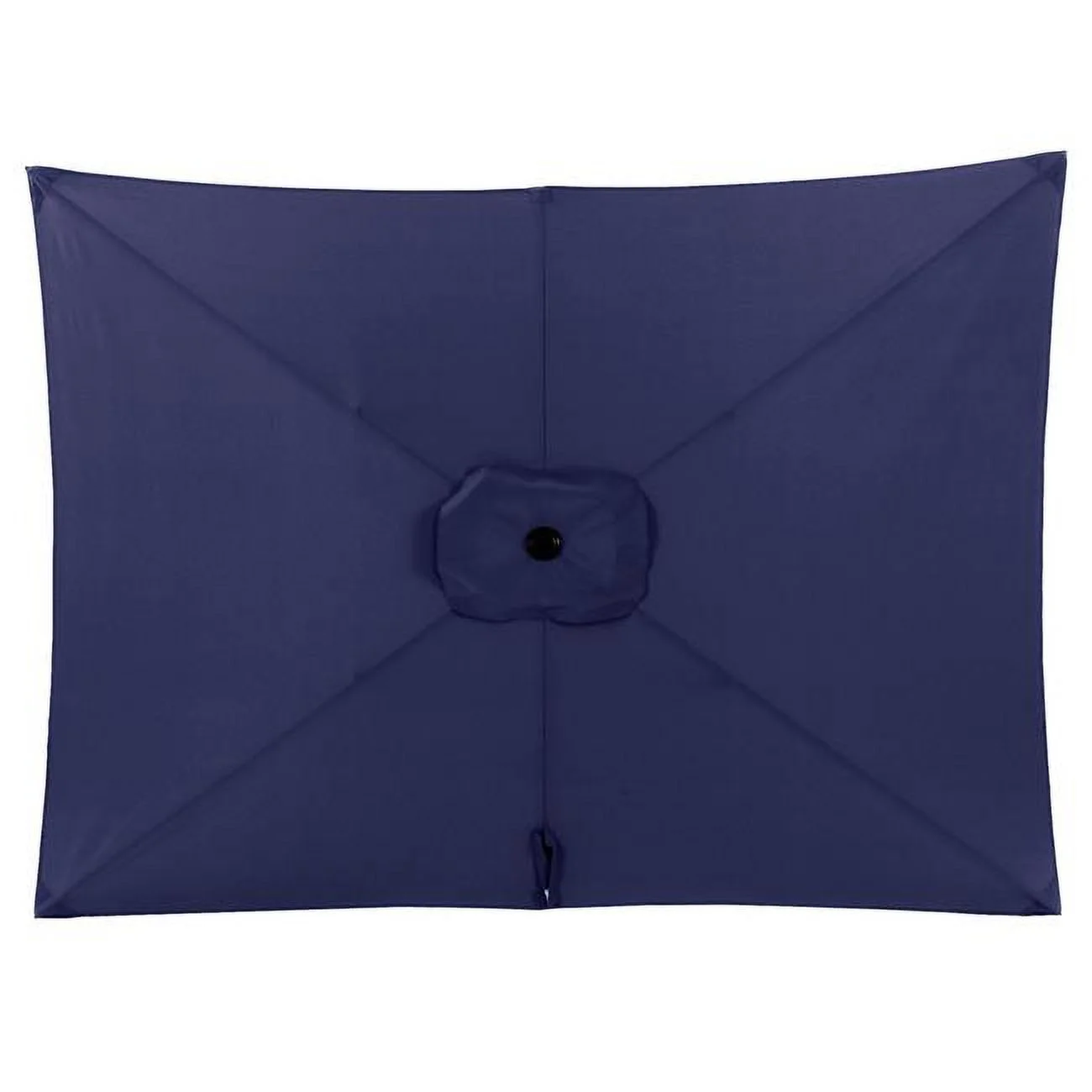 Ouootto  6.5 x 10 ft. Rectangular Patio Umbrella with Tilt, Crank & 6 Sturdy Ribs for Deck Lawn Pool in Navy Blue