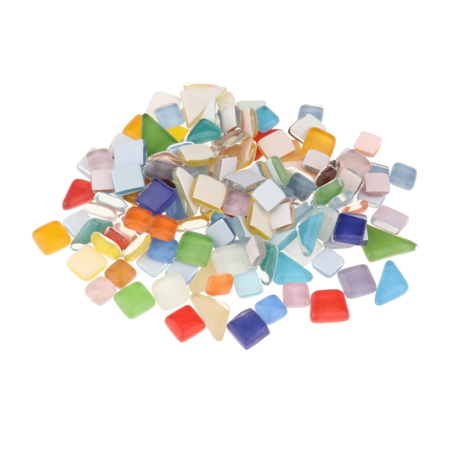 Mosaic Stones, Colourful Glass Mosaic Diamond Mosaic Glass Mosaic Craft Set Mosaic Stones for Crafts Home Decoration, Photo Frames,Flower Pot , , 1-2cm