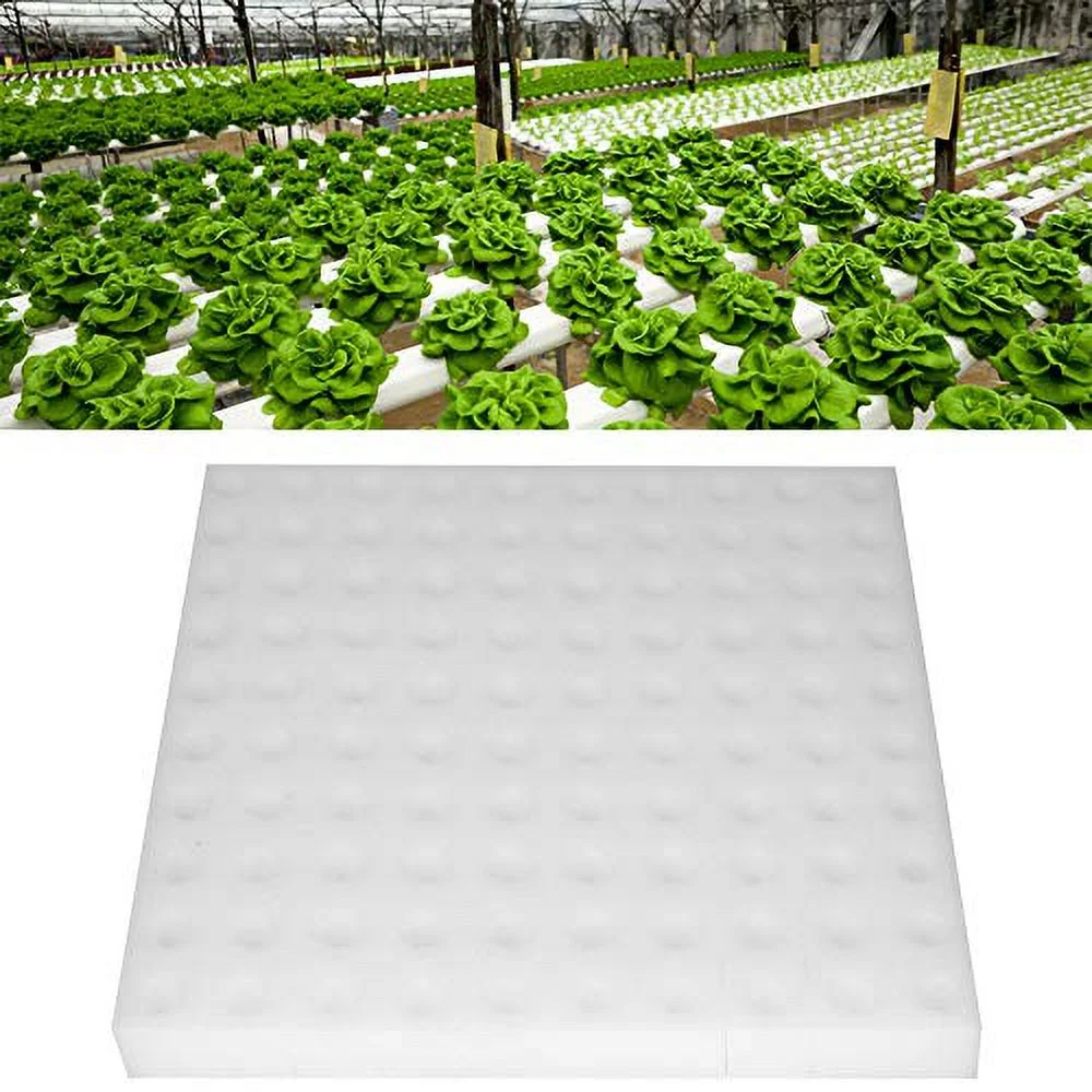 Oubit 100 Pack Hydroponic Sponge, Planting Tool Square Seedling Sponge Greenhouse Hydroponic Sponge Hydroponic Vegetable Planting Sponge Small Bud Growth