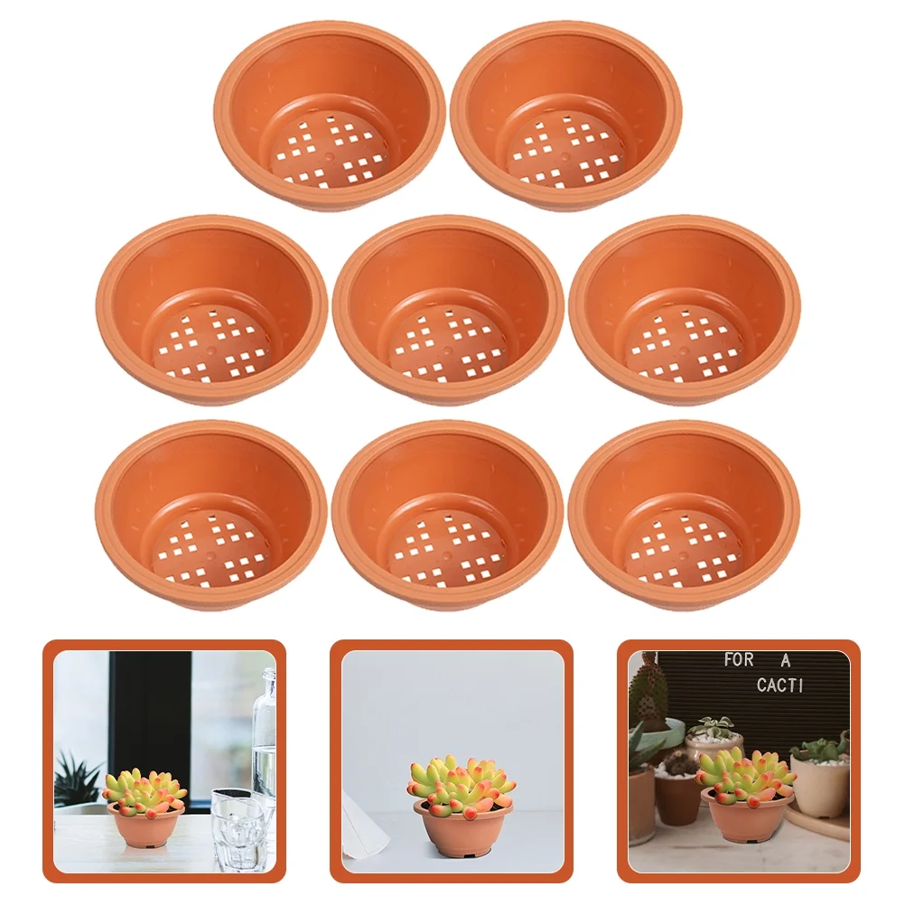 Gongxipen 8pcs Gardening Flower Pot Flower Planter Garden Plant Pot Plastic Plant Pots