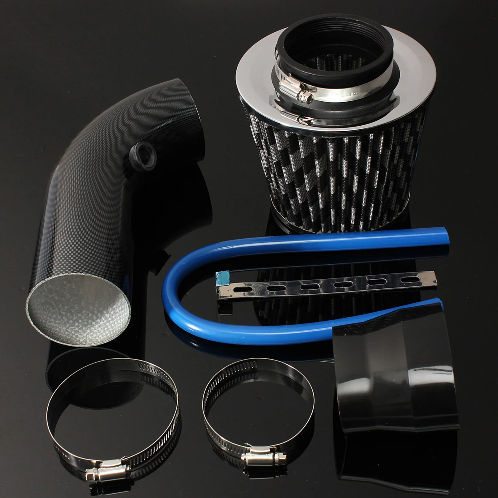 Air Intake, Intake Filter 64-76mm/3'' Universal Car Air Intake Induction Pipe Universal Car Cold Filter Induction Pipe Dsfen Buzhi Car Air Huiop