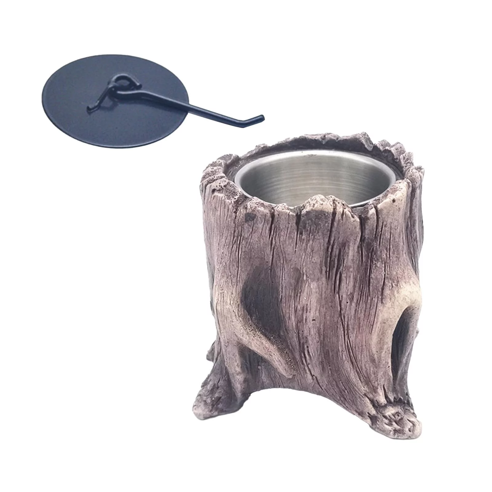 Indoor Stump Conch Fire Bowls for Kitchen Terraces Dining Room Deep Brown