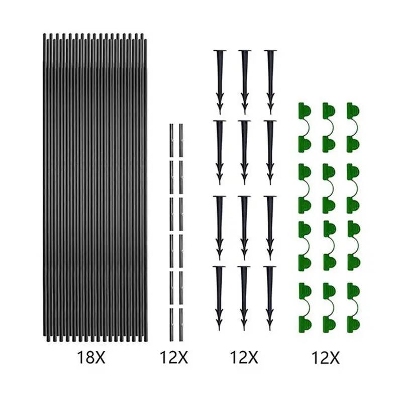 Garden Greenhouse Hoops Set Gardening Folding Fiber Rod Set Tunnel Arch For Raised Bed Greenhouse Grow Tunnel Support