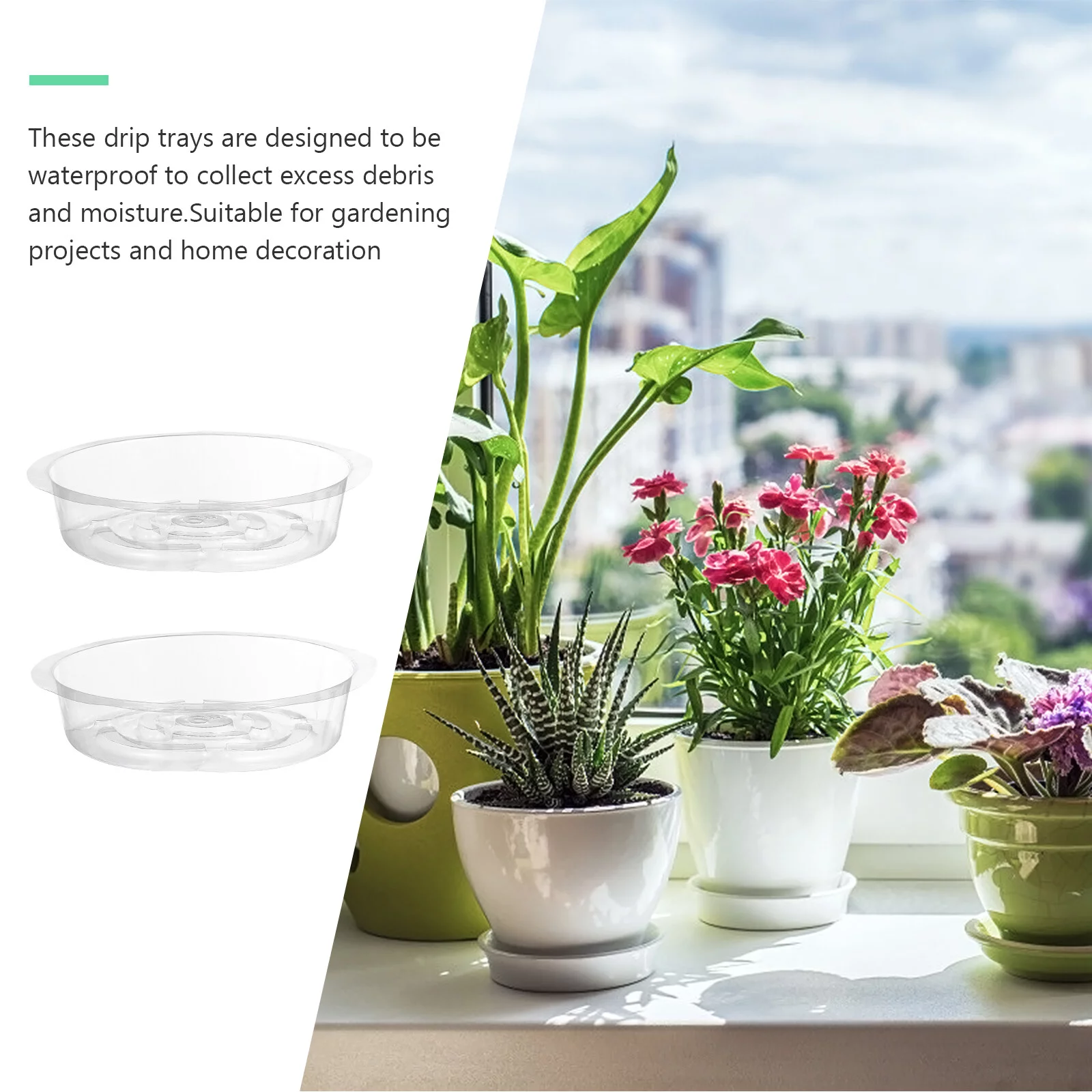 Guichaokj 25Pcs Plastic Plant Flowerpot Saucers Planting Pot Holder Planter Drainage Trays