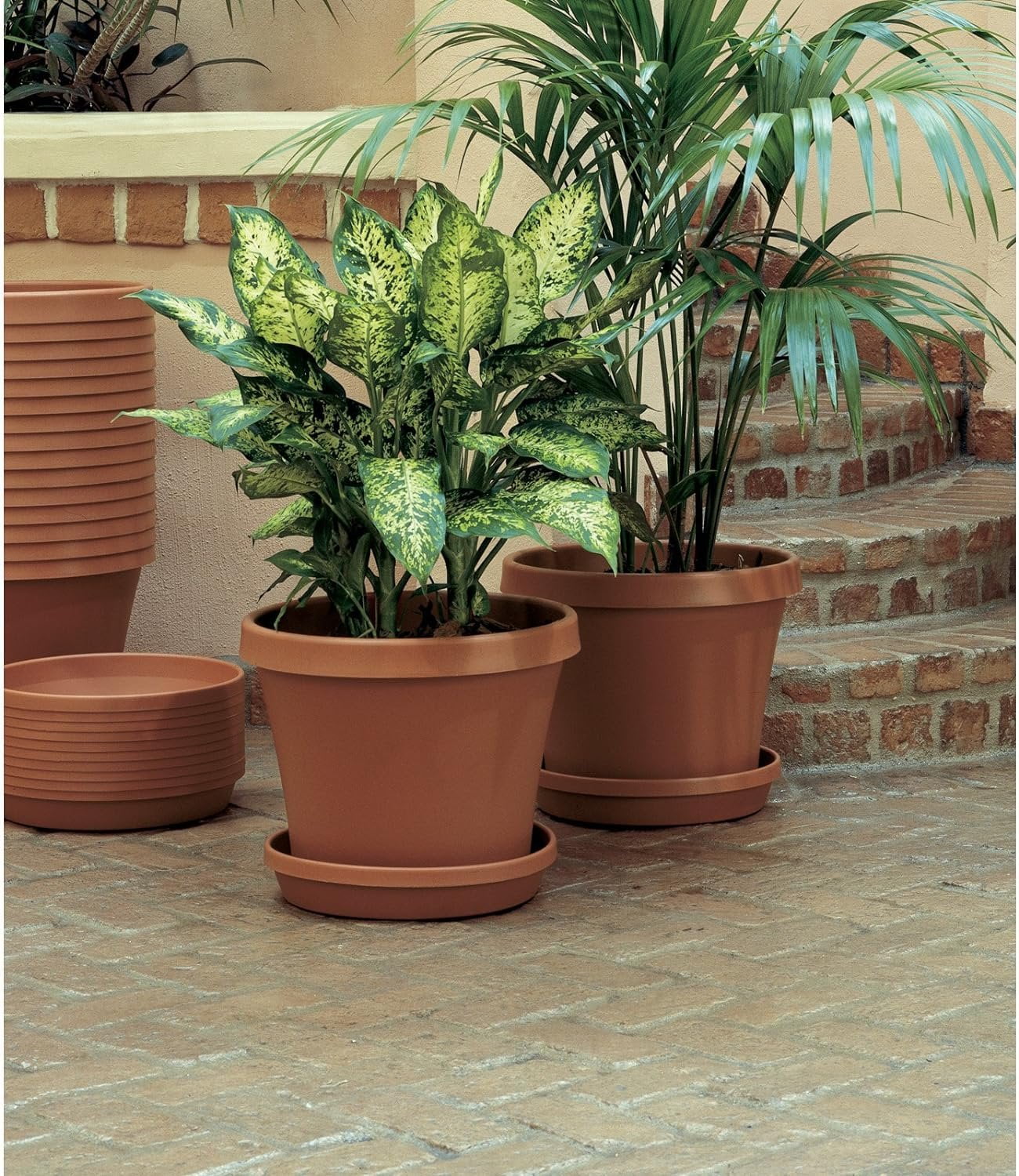 Bloem Terrapot 17.2 in. H Resin Traditional Thyme Green Planter