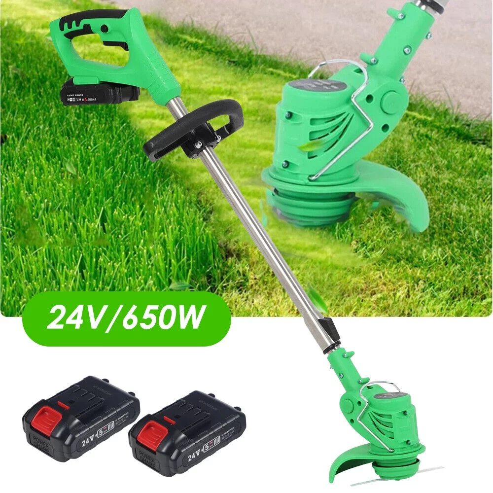 Cordless Electric Weed Lawn Eater Edger Yard Grass String Trimmer Cutter 24V