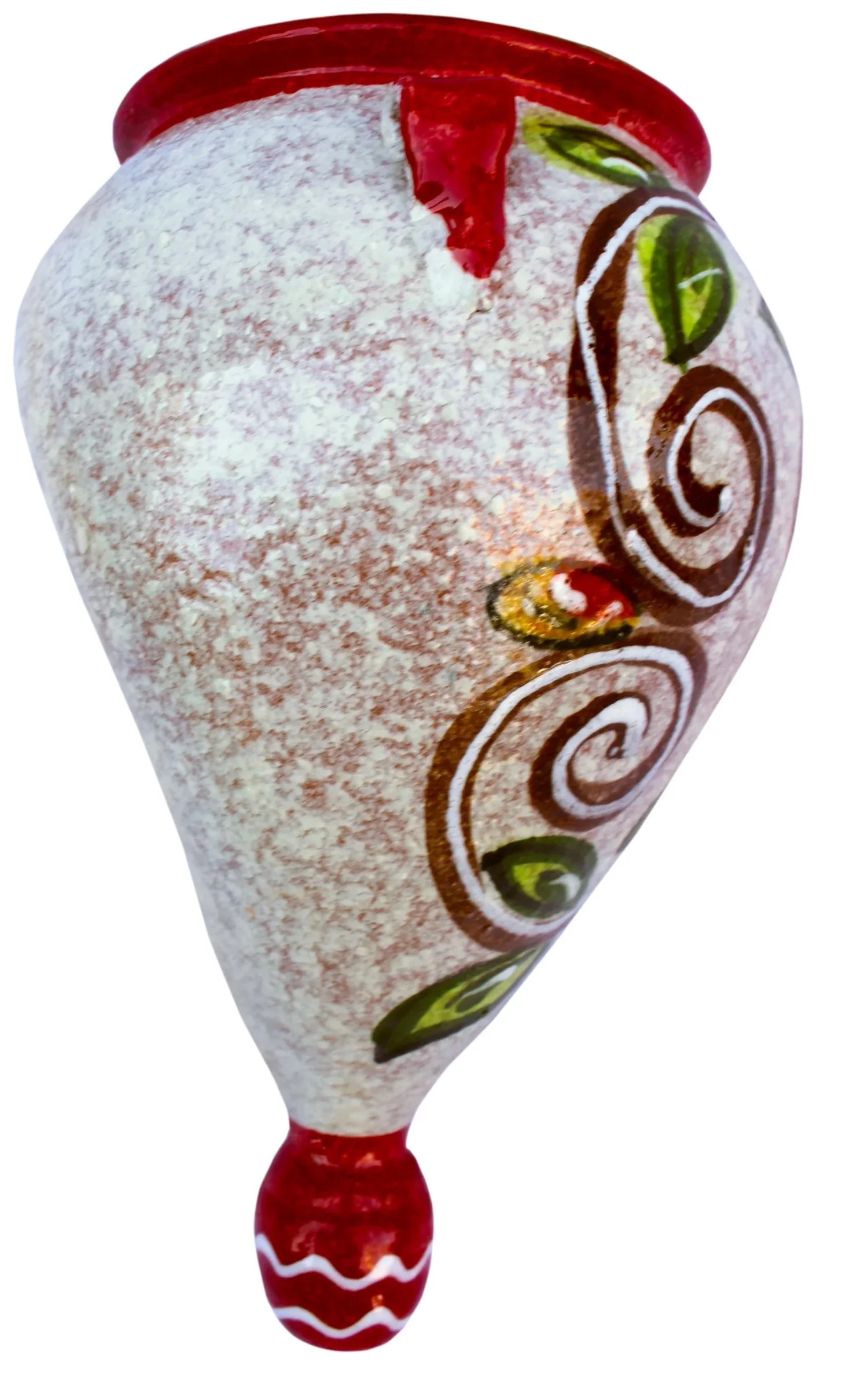 Wall Planter - Spanish Orza (Spanish Rose) - Hand Painted in Spain