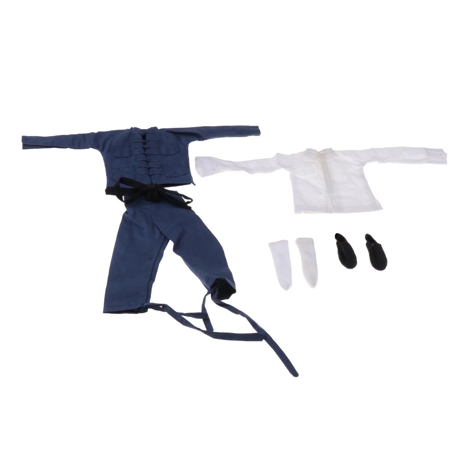 Custom 1:6 Scale Chinese Costum Clothing Set Tang Suit for  Male Figure Model Accessories Parts blue