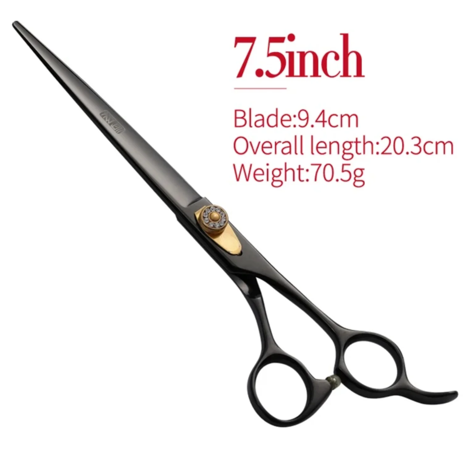 Ideal for Haircuts  Styling and Precision Trims - Perfect High-Quality Professional Straight Trimming Shear Scissors for Pets Grooming - Expert Dog/Cat Hair Cutting Tools - 8.0/7.5/7.0 in