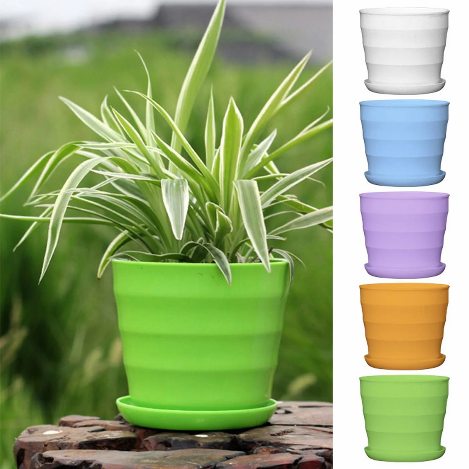 Thread Flowerpots Color Flowerpots Grain Porcelain Imitation Pots Large Flowerpots Fleshy Flowerpots Balconies Indoor Gardening Wicker Flower Basket Small Flower for Indoor Ceramic
