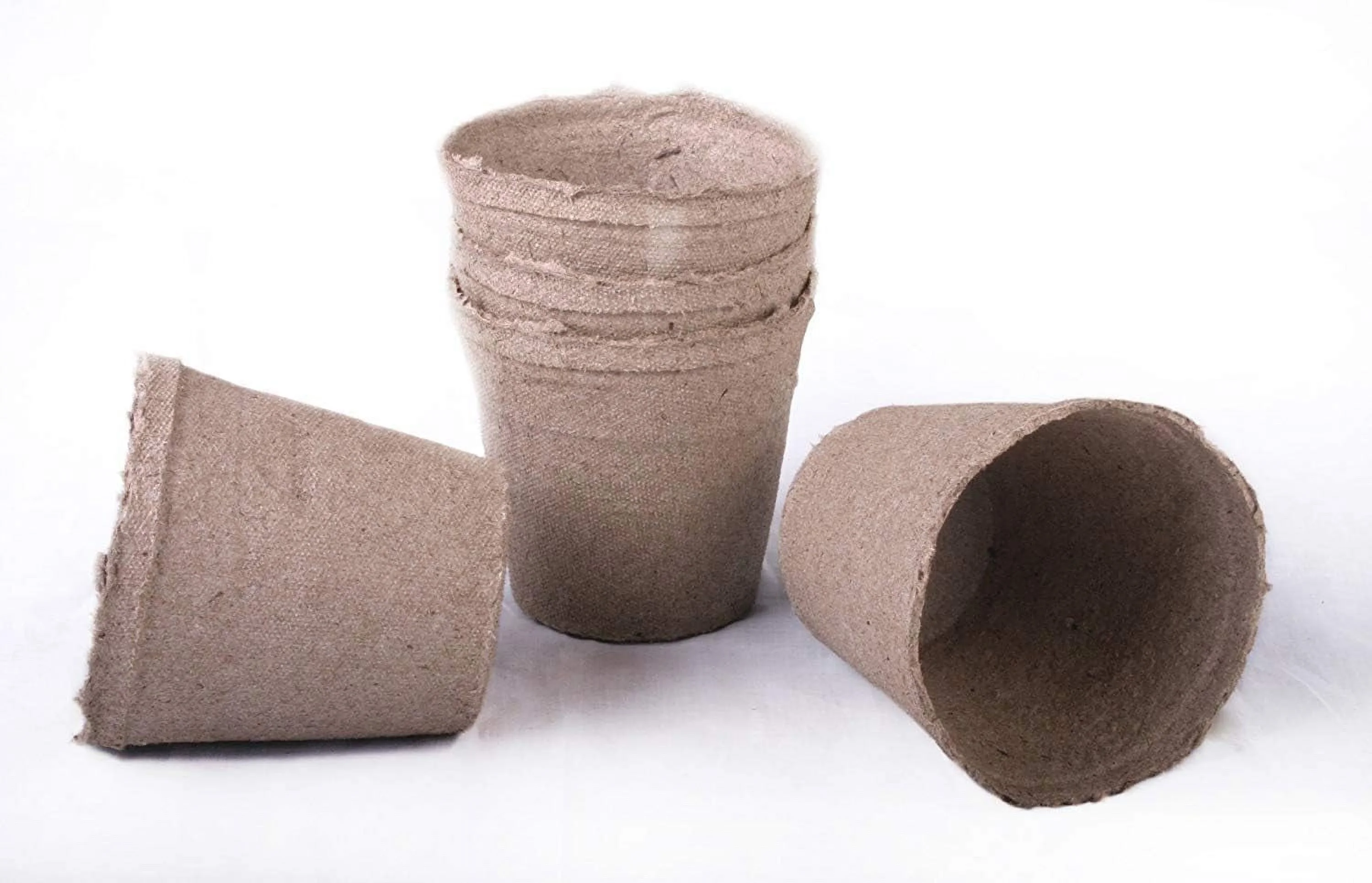 100 New Round Jiffy Peat Pots Size 4.5X4 ~ Pots Are 4.5 Inch Round At The Top And 4 Inch Deep.