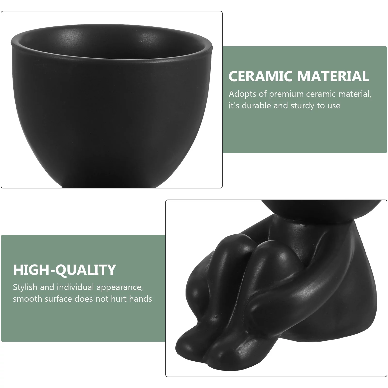 Guichaokj Ceramic Flower Holder Plant Storage Container Flower Pot Creative Flowerpot