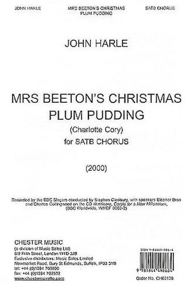 Music Sales John Harle: Mrs Beeton's Christmas Plum Pudding Music Sales America Series