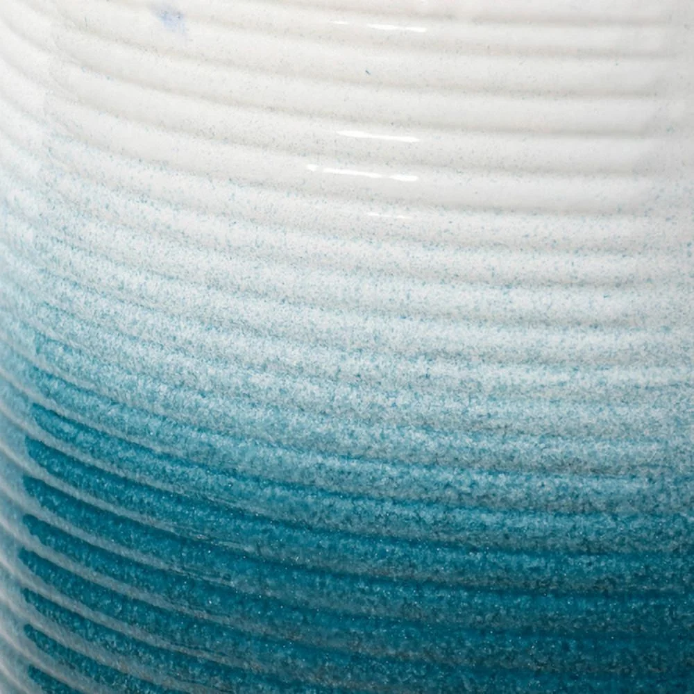 ZJbiubiuHome Ceramic Garden Stool  Blue and White Small Side Tabel  D11” x 16”