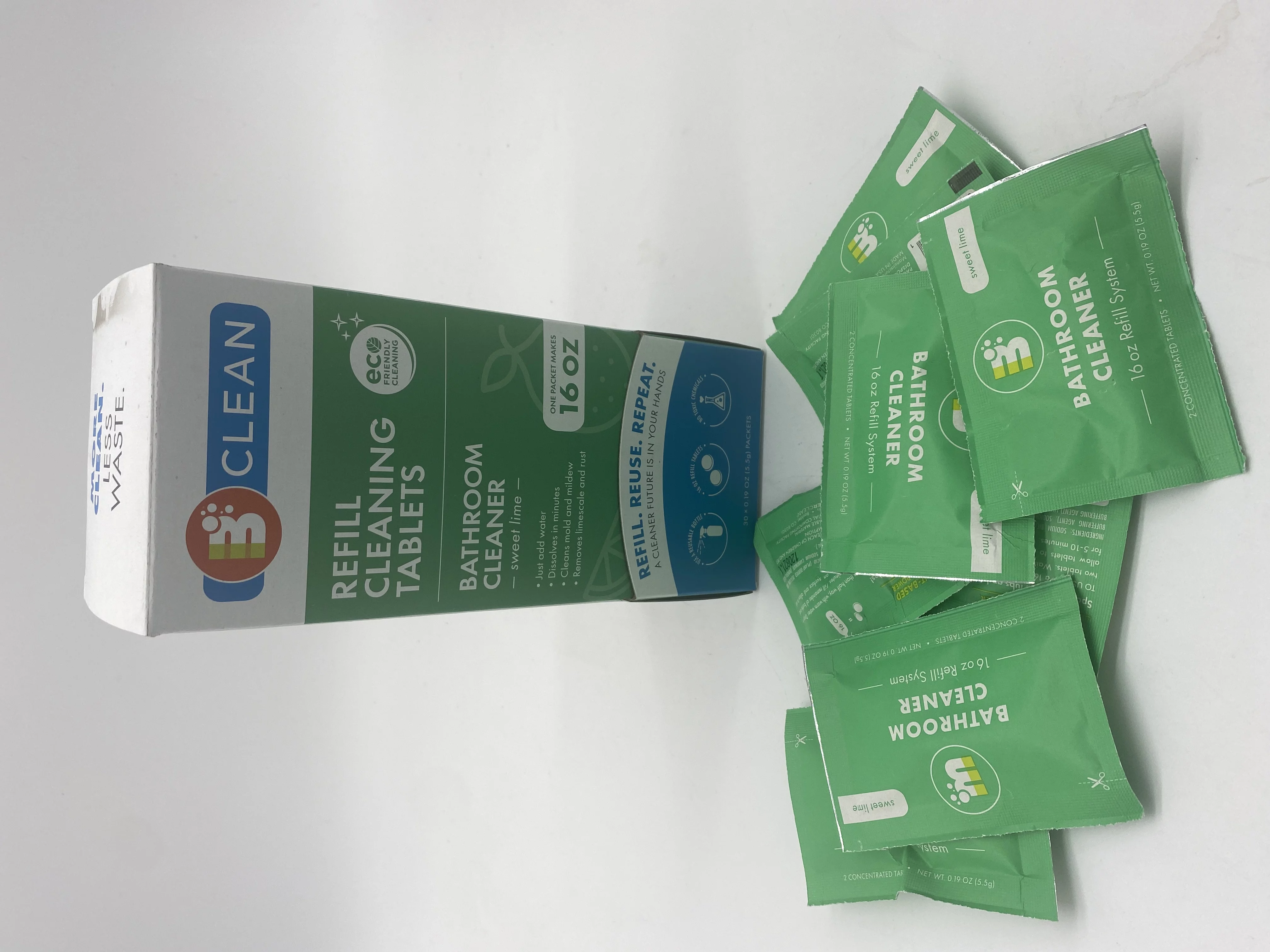 Boulder Bathroom Cleaner Refill - 16oz, Includes 30 Tablet Packets / Sweet Lime