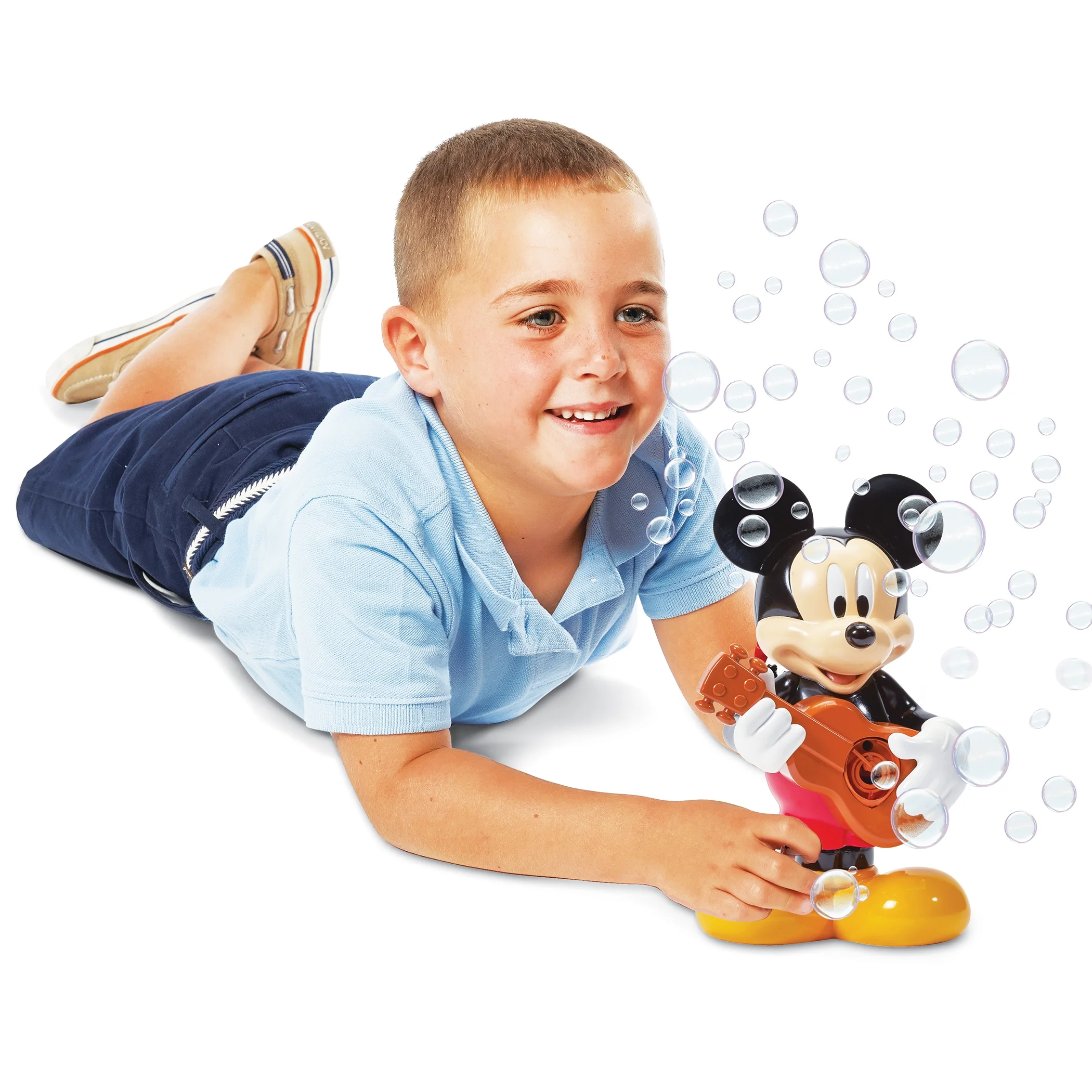 Collections Etc Mickey Mouse Action Bubble Blower Toy with 4 oz. Bubble Solution