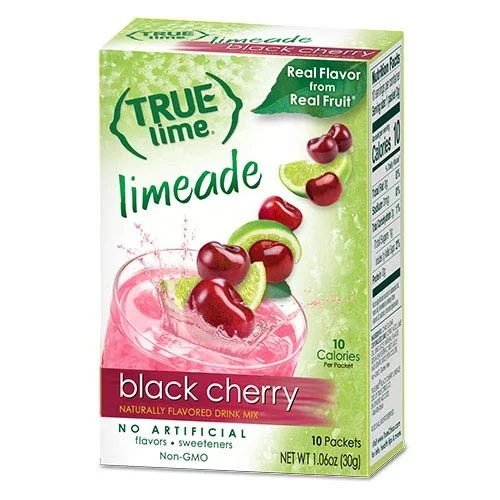 True Lemon 10 Ct. Drink Mixes 3 Flavor Variety Bundle: (1) Original Lemonade, (1) Raspberry Lemonade, and (1) Black Cherry Limeade (3 Boxes Total)