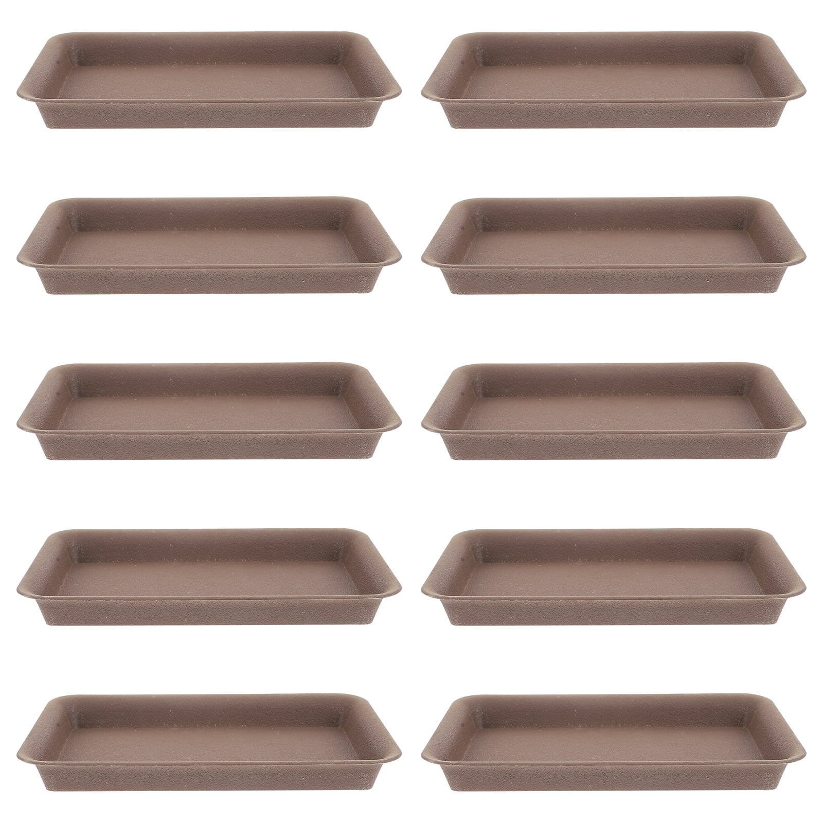10Pcs Plastic Flowerpot Trays Rectangular Gardening Pot Trays Flowerpot Plates