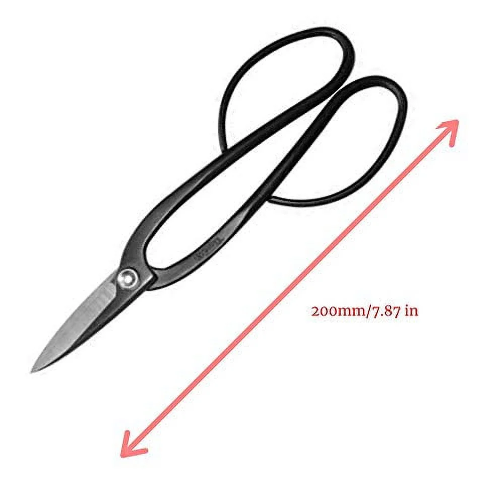 Bowed  Pruning Shears - Known As Ashinaga Shears, These Traditional Shaped Garden Shears Help With Control And Balance When Trimming, Carbon Steel, 200 Mm…