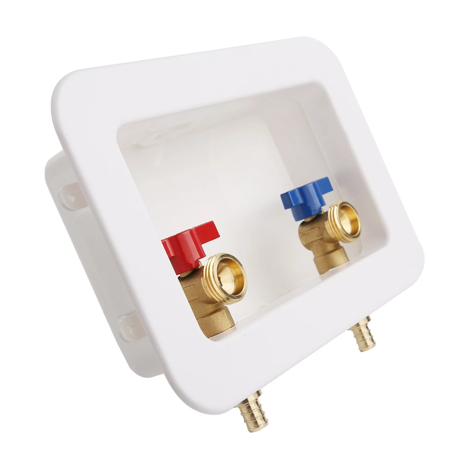 Watflow Ice Maker Outlet Box Without Water Hammer Arrestor，PEX Connection, 1/4-Turn Ball Valve
