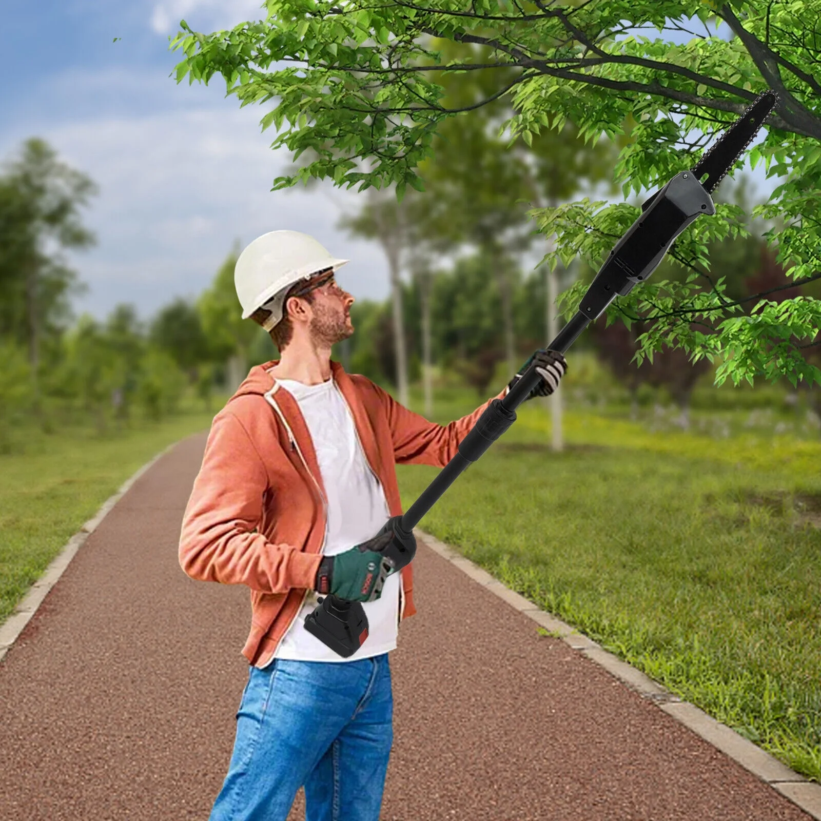 Cordless Battery Pole Chain Saw Electric Extendable Chainsaw Tree Pruner Trimmer