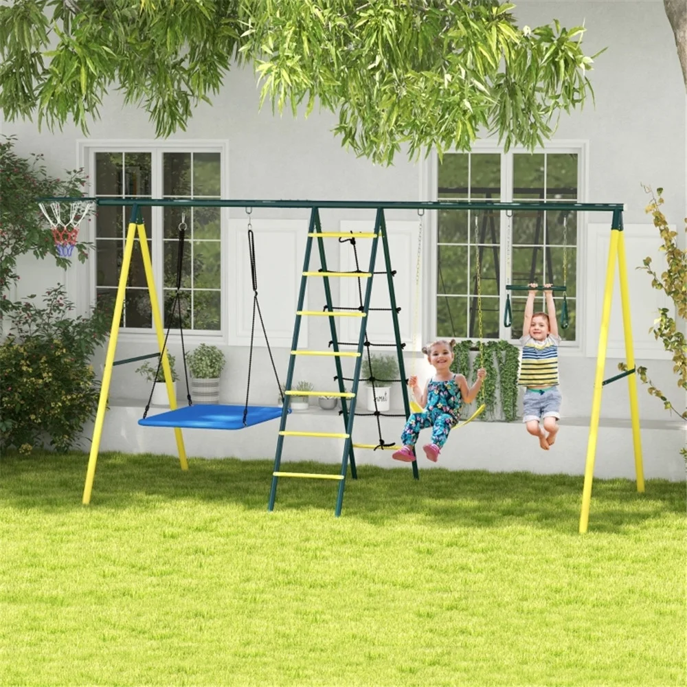 Yahaolhgd outdoor swing set multi-functional with outdoor garden accessory
