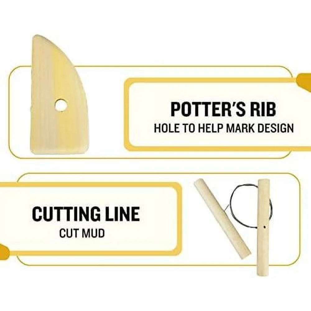 Best 8 Piece | Wheel Throwing Pottery Tool Kit | Ceramic Clay Tools Set | Clay Wax Pottery Tool Kit |Ceramics Wax Carving Sculpting Modeling Tools