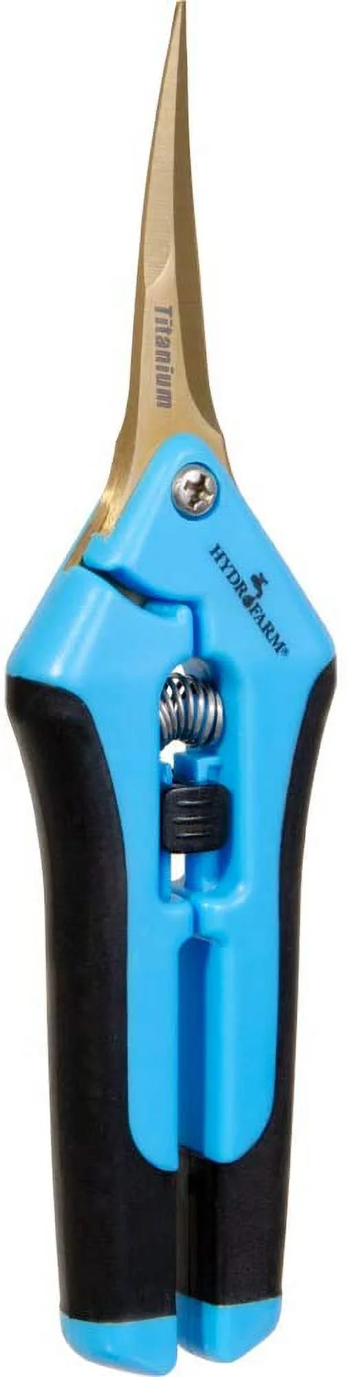 Hydrofarm HGPL400CT Precision Curved Lightweight Titanium Pruner, Blue