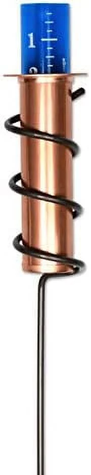 World's Coolest Rain Gauge, Stake, Genuine Copper, Measure, Monitor, Conserve, Precipitation, Easy to Read, Deck, Patio, Garden, Lawn, Unbreakable