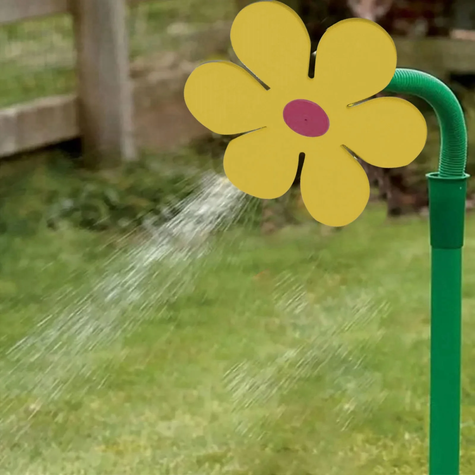 Convenient Floor Standing Sprinkler Watering Device Flower Watering Nozzle Convenient Ground Plug Sunflower Sprinkler Flower Watering Device Water Sprinkler for Kids Sprinkler with Timer for Yard