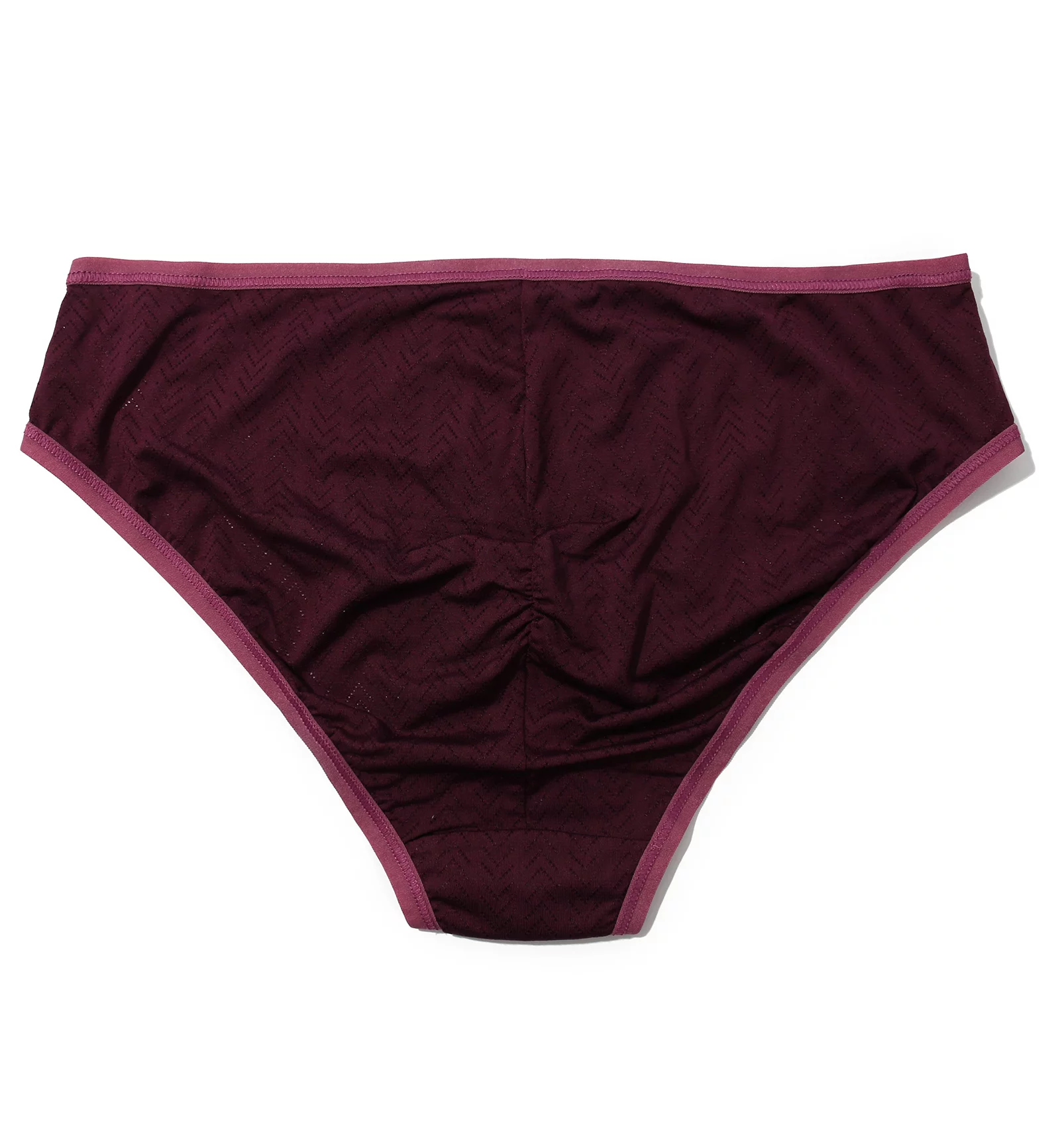 Hanky Panky MoveCalm Ruched Back Brief (2P2184),Medium,Dried Cherry/Damson Plum