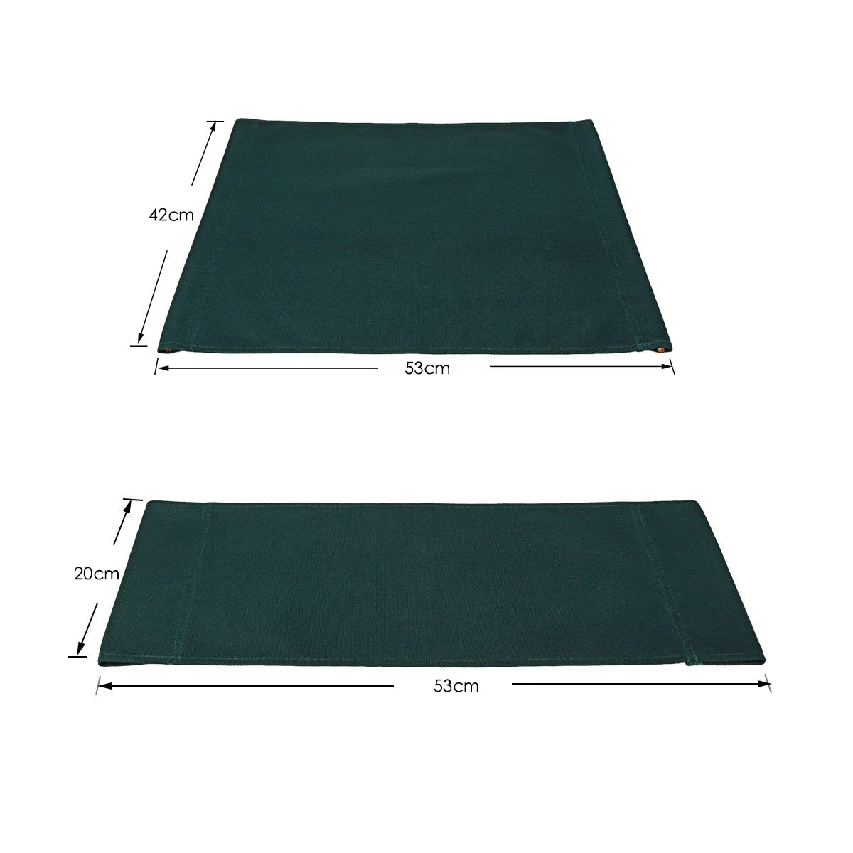 Dark Green Canvas Backrest Seat Cloth Cross Folding Director Chair Leisure Stool Seat for Outdoor Camping and Fishing - Set of 2 Pieces