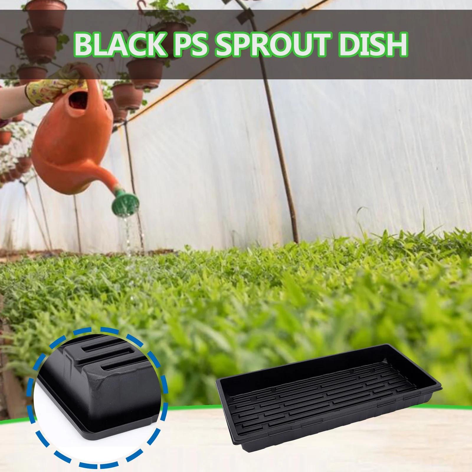 Wild Grass Rectangular Vegetable Seedling Tray For Leaf Inserting And Soaking Pot Gifts For Dad