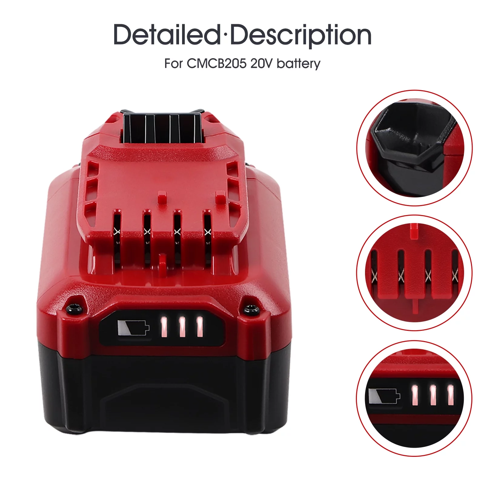 Jialitt 20V 6.0Ah replacement battery for Craftsman V20 battery CMCB204 CMCB202 replace Craftsman battery CMCB204 CMCB202 CMCB204-2 CMCB202-2 Lithium Ion battery for V20 cordless power tool