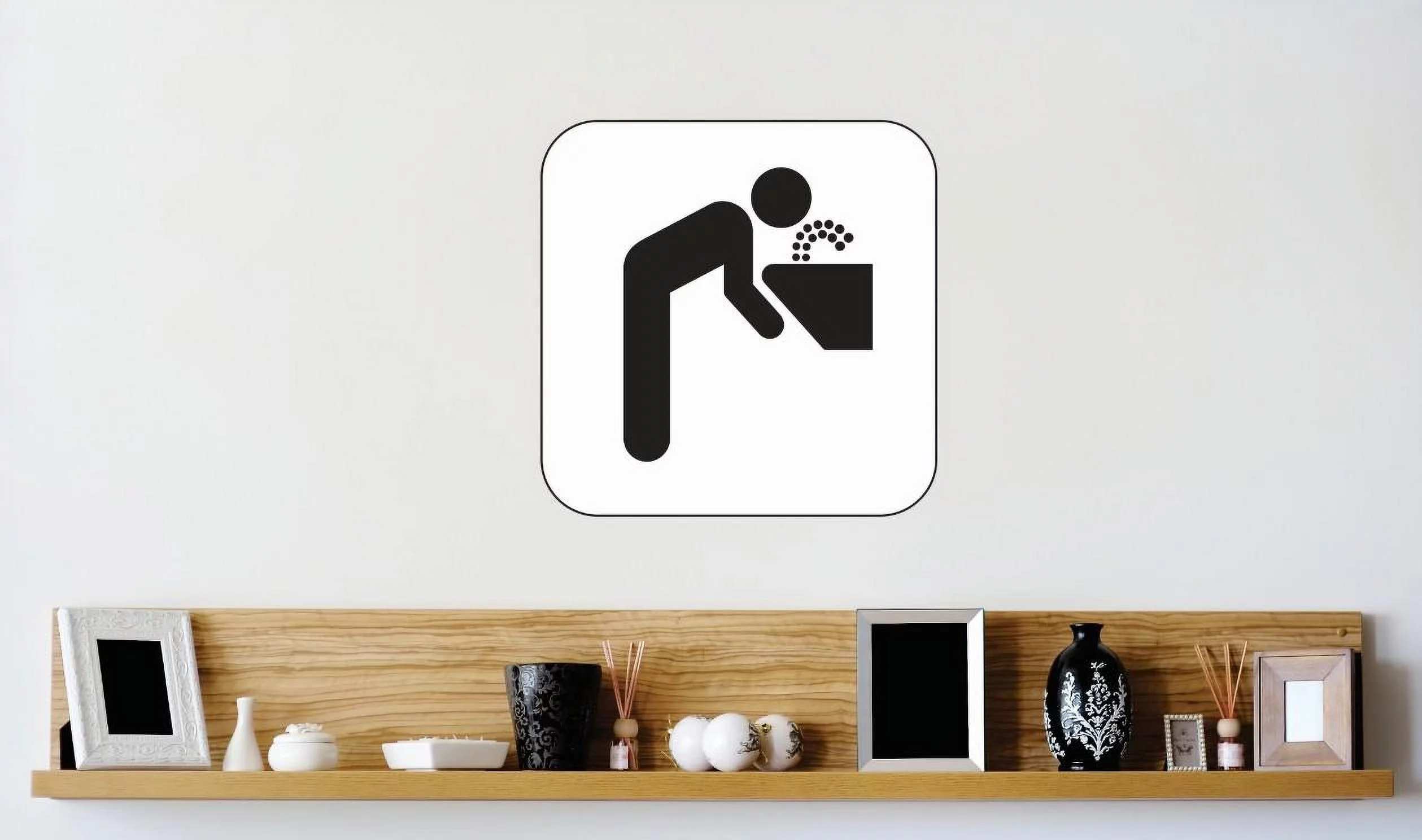 Custom Wall Decal Vinyl Sticker : Drinking Fountain Image Mural 20x20