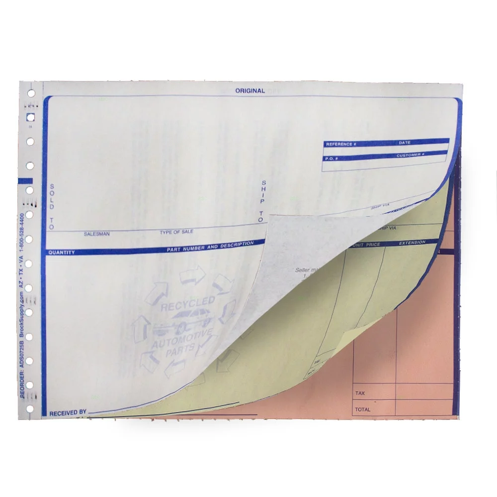 1000 Pc Box Hollander Powerlink 3-Part Invoice w/ Disclaimer Forms Purchase Order SOP Slips for Auto Repair Mechanic Service Sales Salvage
