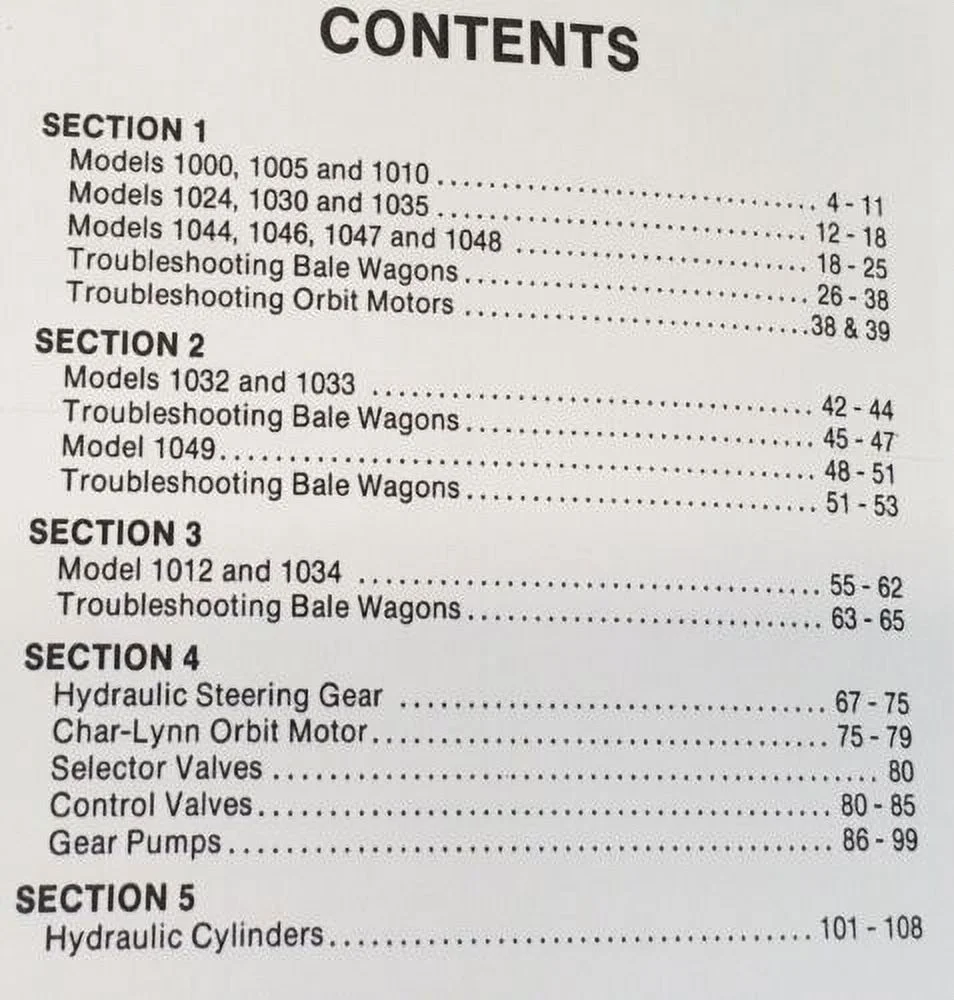 New Holland 1002 1012 Bale Wagon Service Manual Parts Catalog Operators Book
