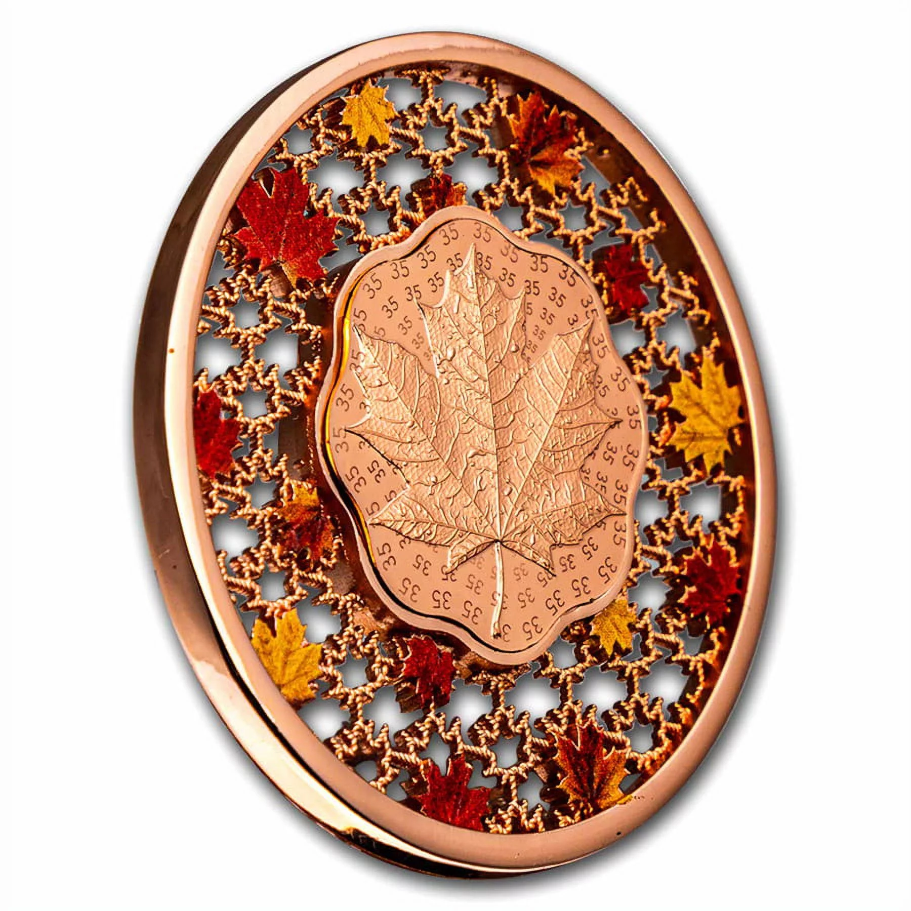 2023 Solomon Islands 2 oz Silver Filigree Maple Leaf