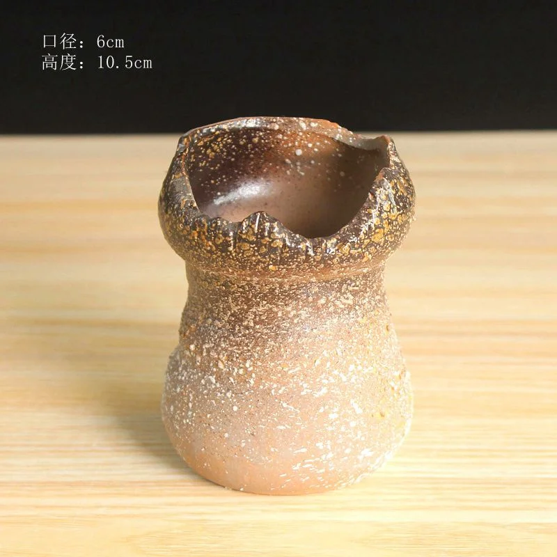 Snowflake Glaze Ceramic Succulent Planter - Hand-painted Porous Pottery for Airy Planting