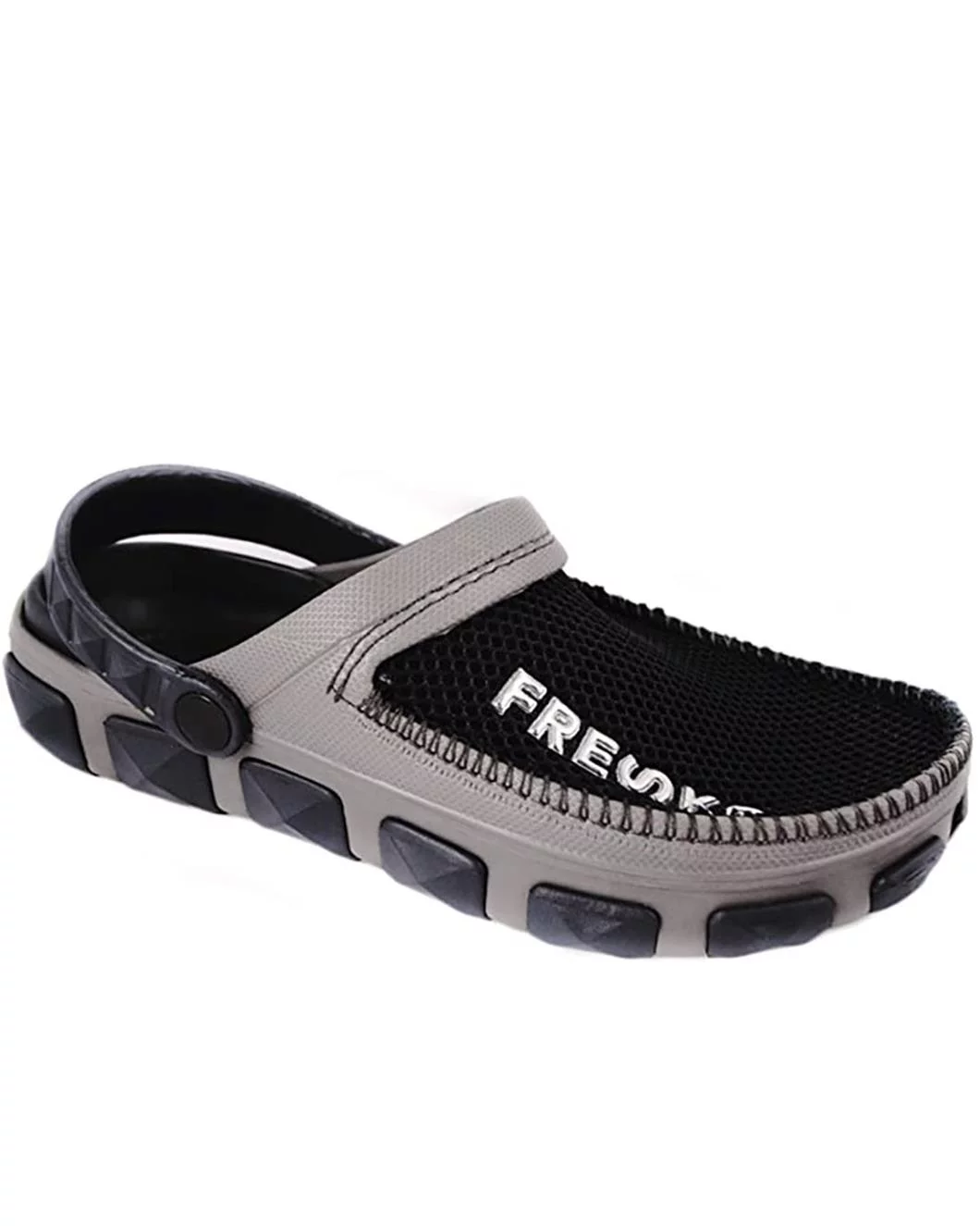 Fresko Men's Garden Clogs, M1033, Black/Grey, Size: 7