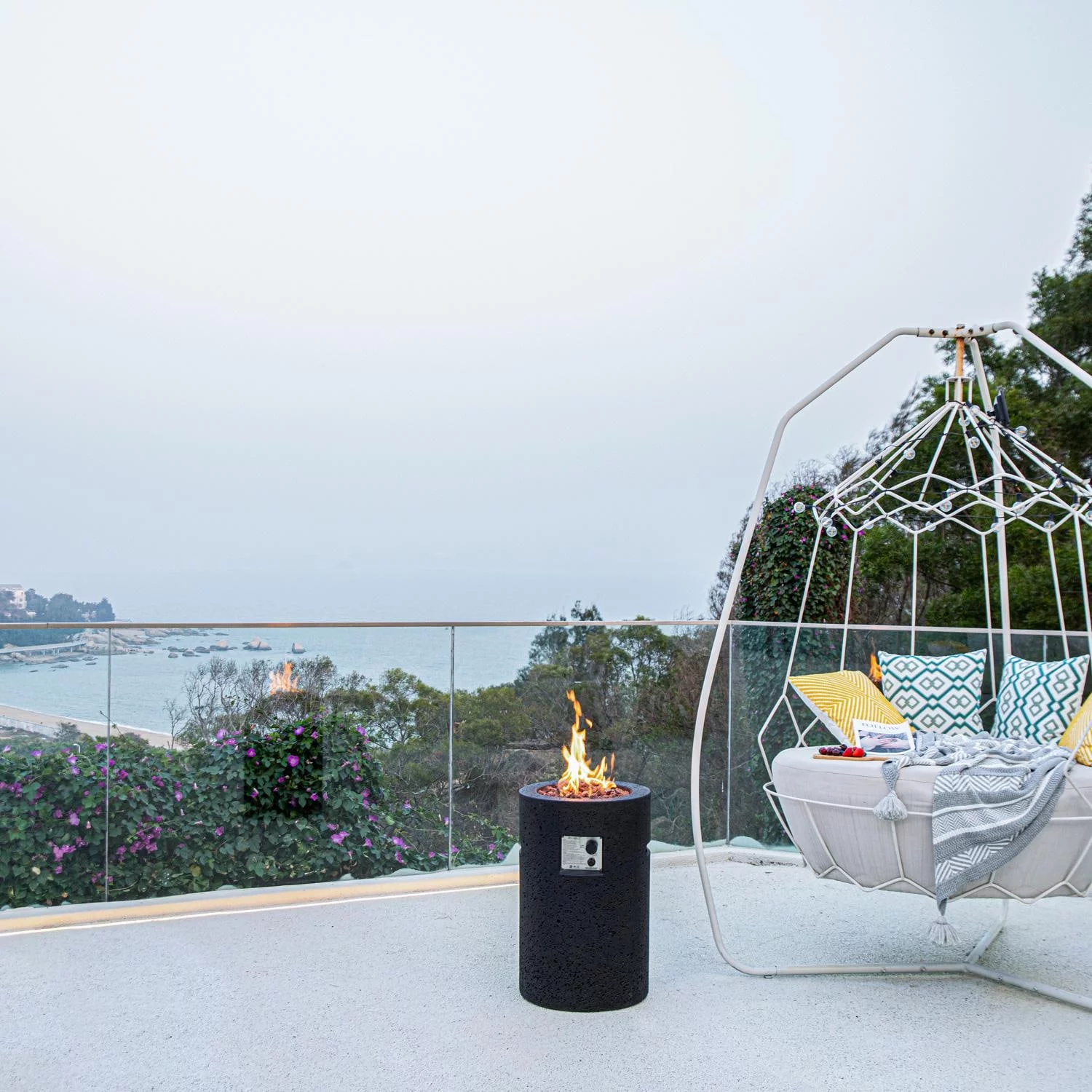 Modeno OFG602-LP Modeno Lava Tube Outdoor Fire Pit - Propane