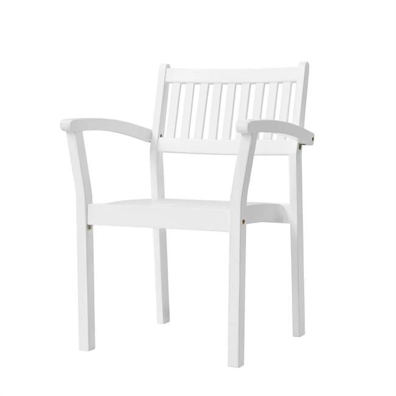 Patio Wood Garden Stacking Armchair (Set of 2)  -
