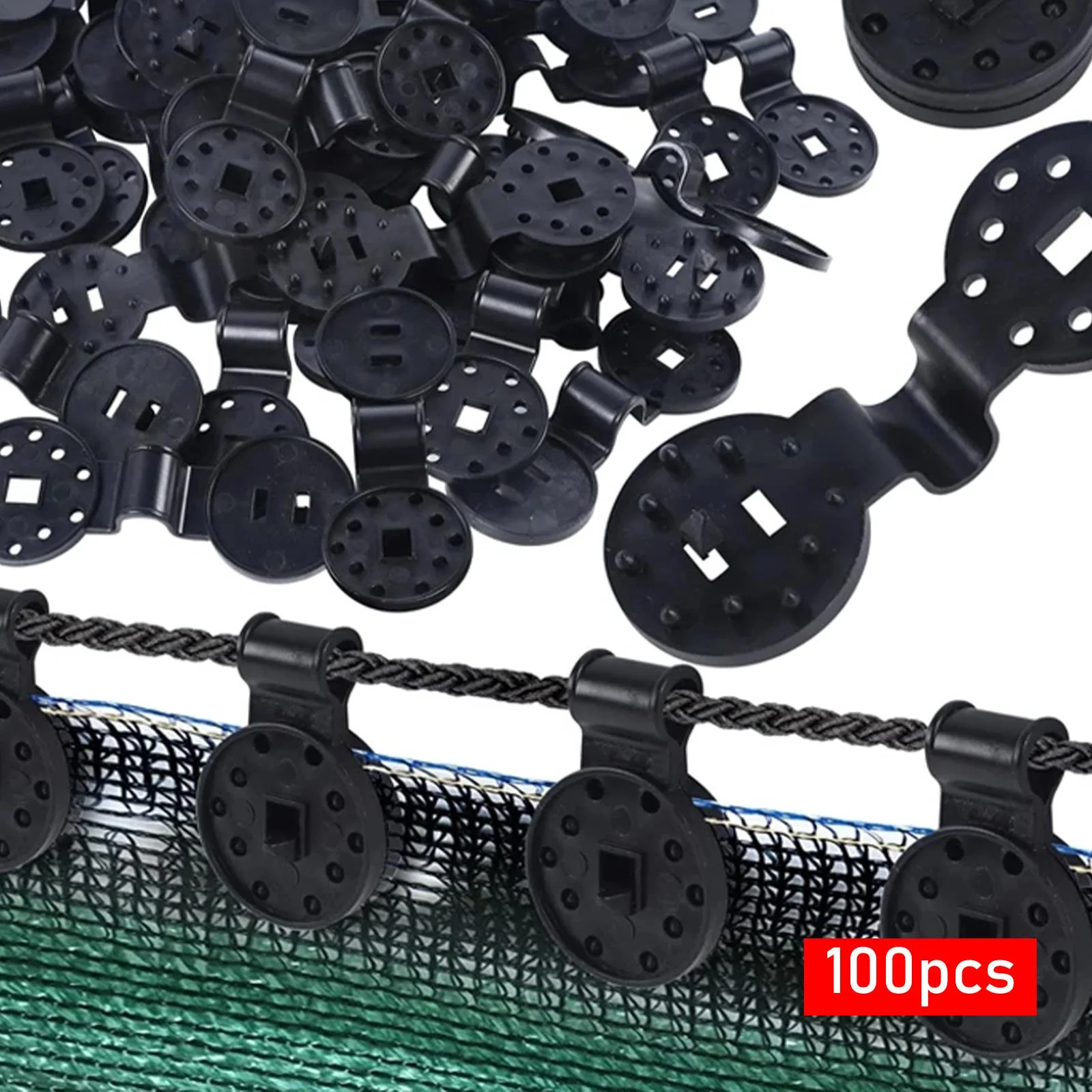LOVIVER 100x Shade Hook Clips,Shade Fabric Clips,Lightweight Patio Shade Cloth Clips,Lock Grip for Greenhouse Car Cover Boat Cover Large