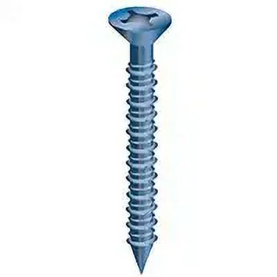 Cobra Anchors 622J Concrete Screws Flat Head 3/16 Inch By 2-1/4 Inch With Drill Bit 25 Pack