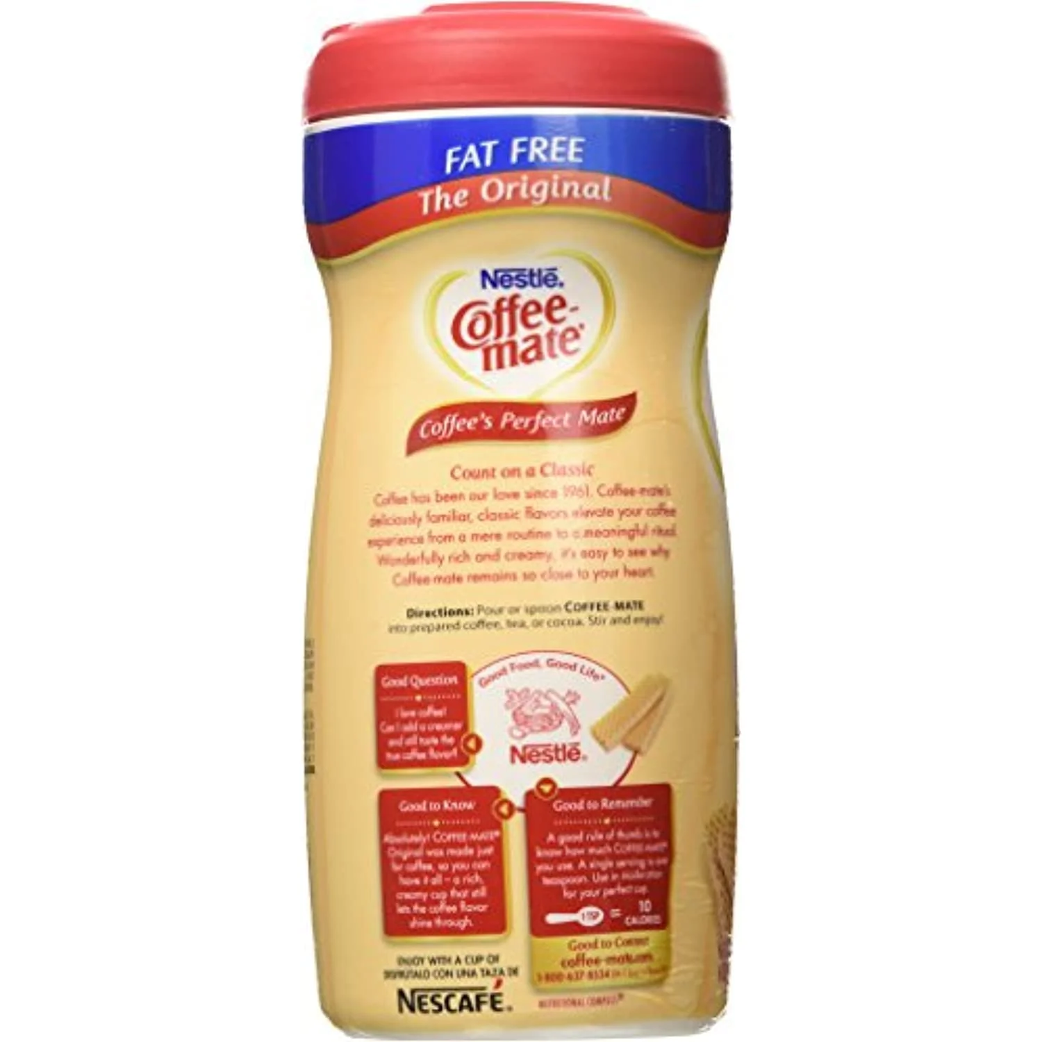 Nestle Coffee-Mate Fat Free Original Powdered Coffee Creamer 16 Oz (Pack Of 2)